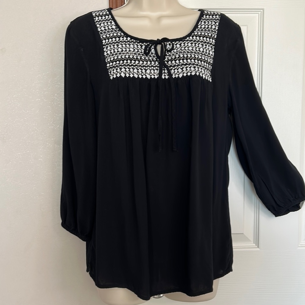 STYLE & CO | SM | EMBROIDERED TOP